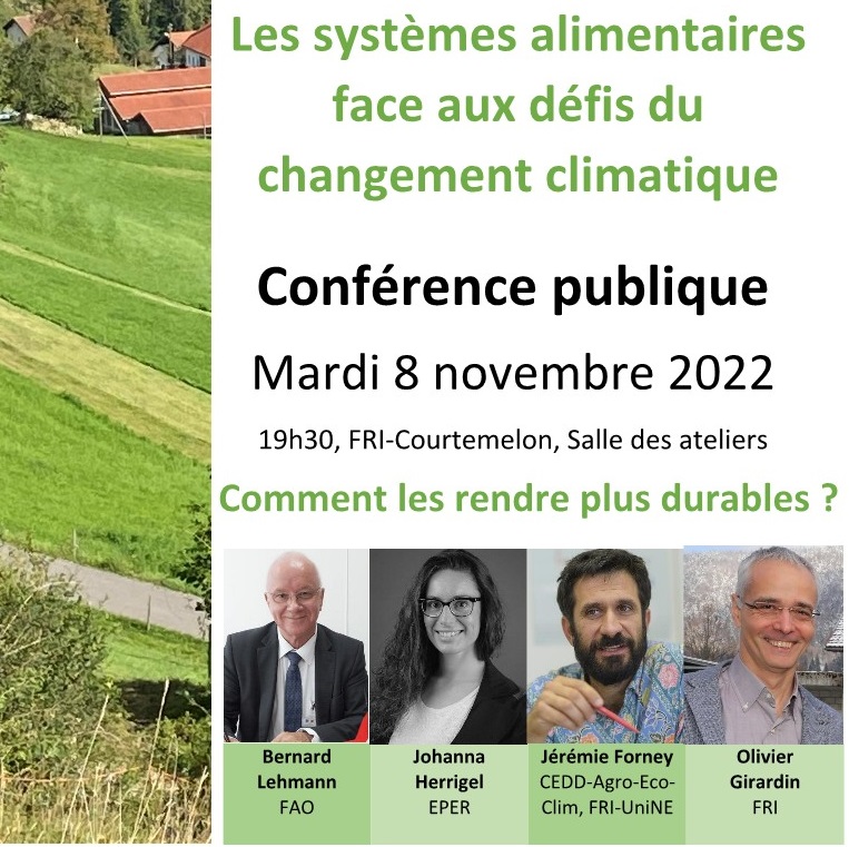 Conférence publique: mardi 8 novembre 2022, 19h30, FRI Courtemelon